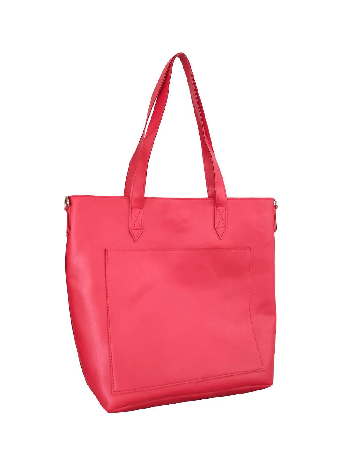 red leatherette (pu) regular handbag combo - 16370289 - Standard Image - 3