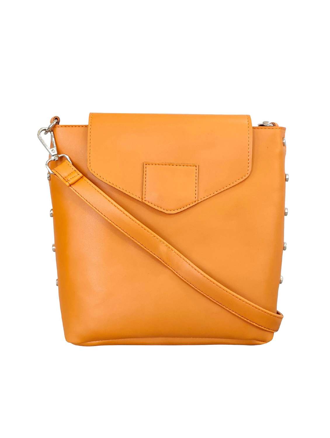 orange leatherette (pu) regular sling bag - 16370295 - Zoom Image - 0