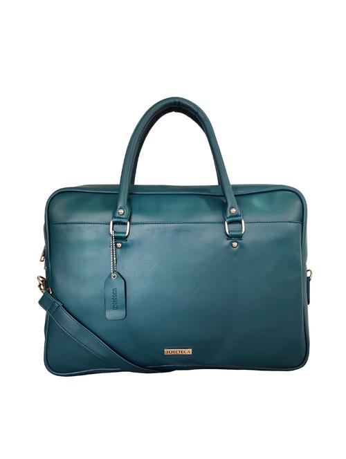 green leatherette (pu) laptop laptop bag - 16370304 - Standard Image - 0