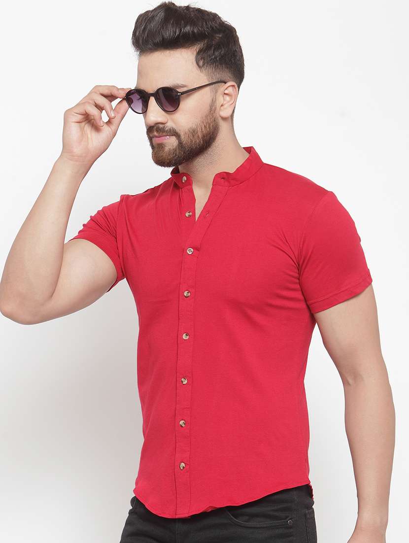 mens solid casual shirt