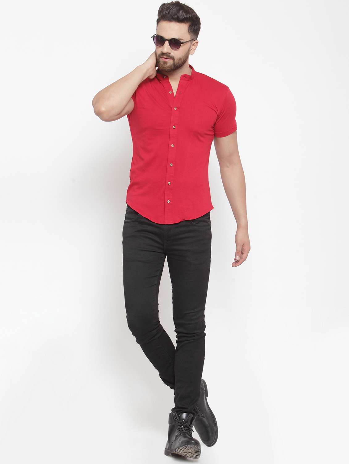mens solid casual shirt - 16370373 -  Standard Image - 3