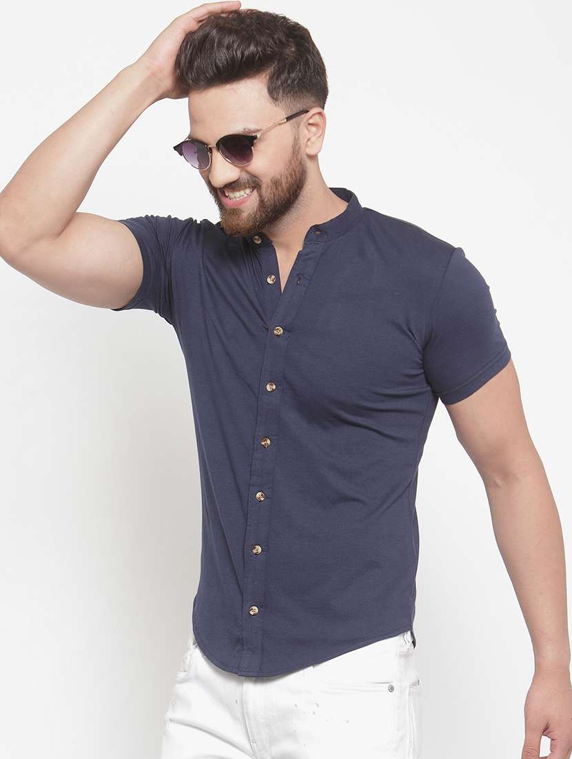 mens solid casual shirt