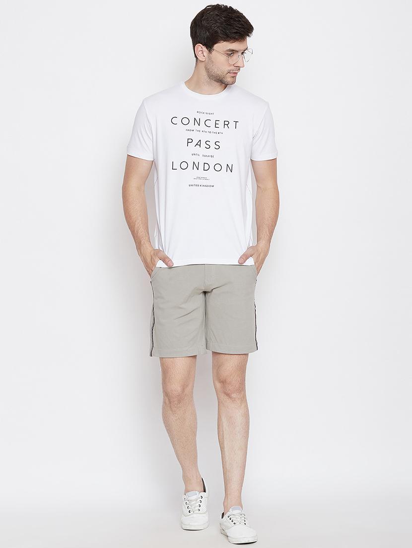 grey side striped shorts - 16370432 - Standard Image - 3