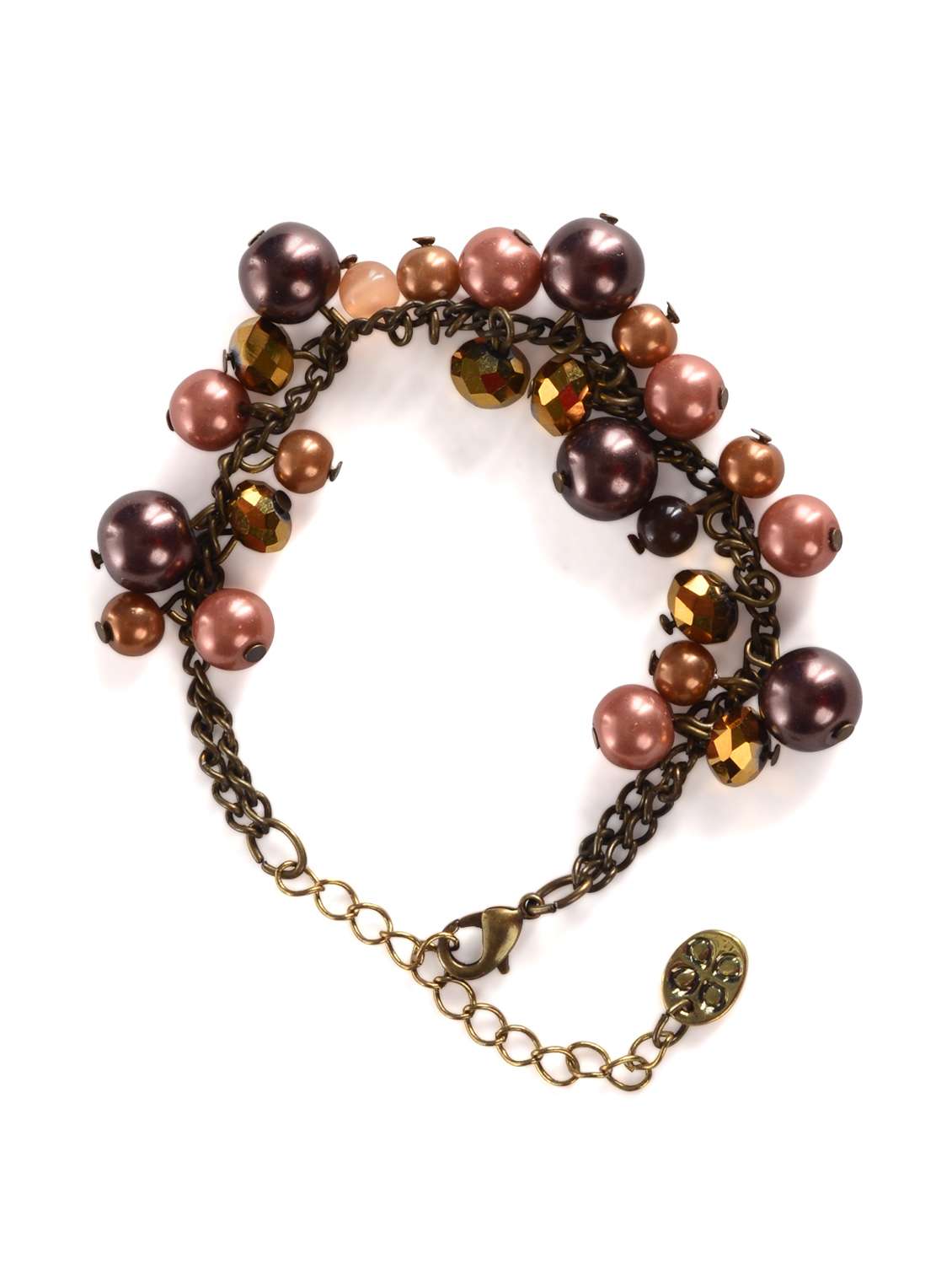 copper bracelet with pearls