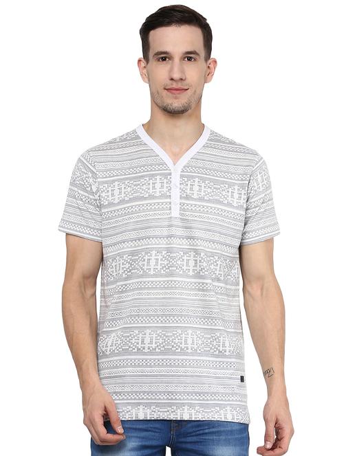 grey printed t-shirt - 16373185 - Standard Image - 0