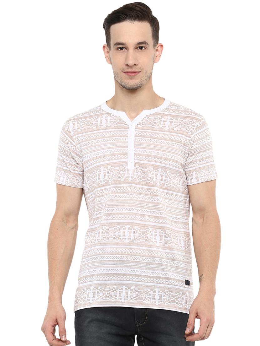 brown printed t-shirt - 16373186 - Zoom Image - 0