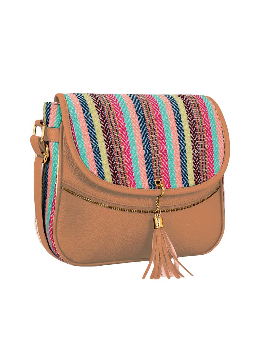 pink leatherette (pu) sling bag - 16374536 - Standard Image - 3