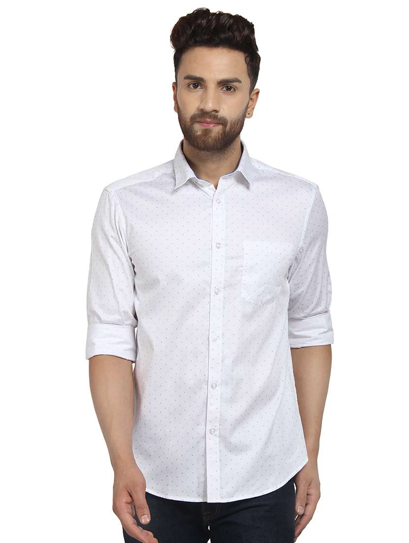 mens micro print casual shirt