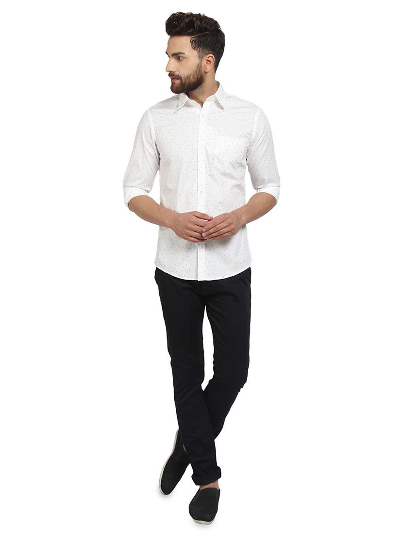 mens polka dots casual shirt - 16379124 - Standard Image - 3