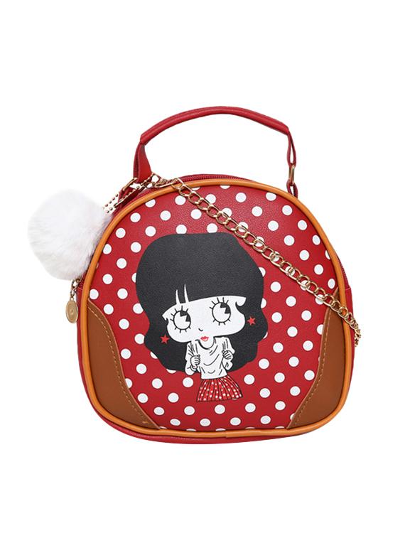 red leatherette (pu) sling bag - 16386701 - Zoom Image - 0