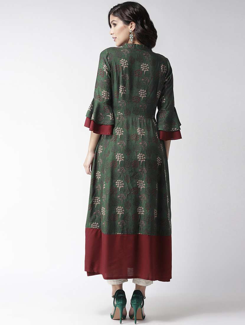 women's flared kurta - 16386768 -  Standard Image - 3