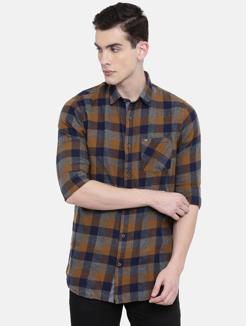 multi colored checkered casual shirt - 16387660 -  Zoom Image - 0