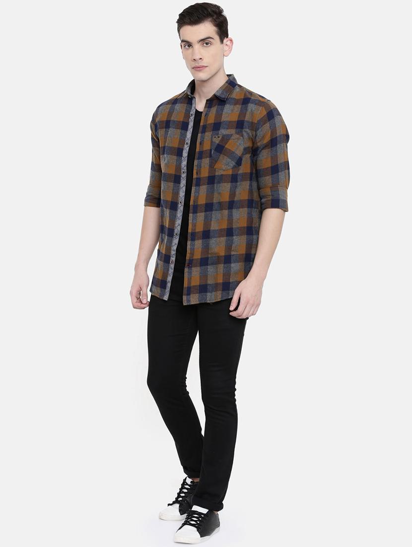 multi colored checkered casual shirt - 16387660 - Standard Image - 3