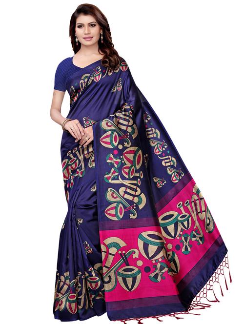 kalamkari printed mysore silk saree with blouse - 16387901 -  Standard Image - 0