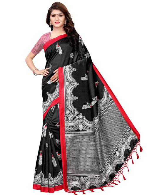kalamkari printed mysore silk saree with blouse - 16387907 -  Standard Image - 0