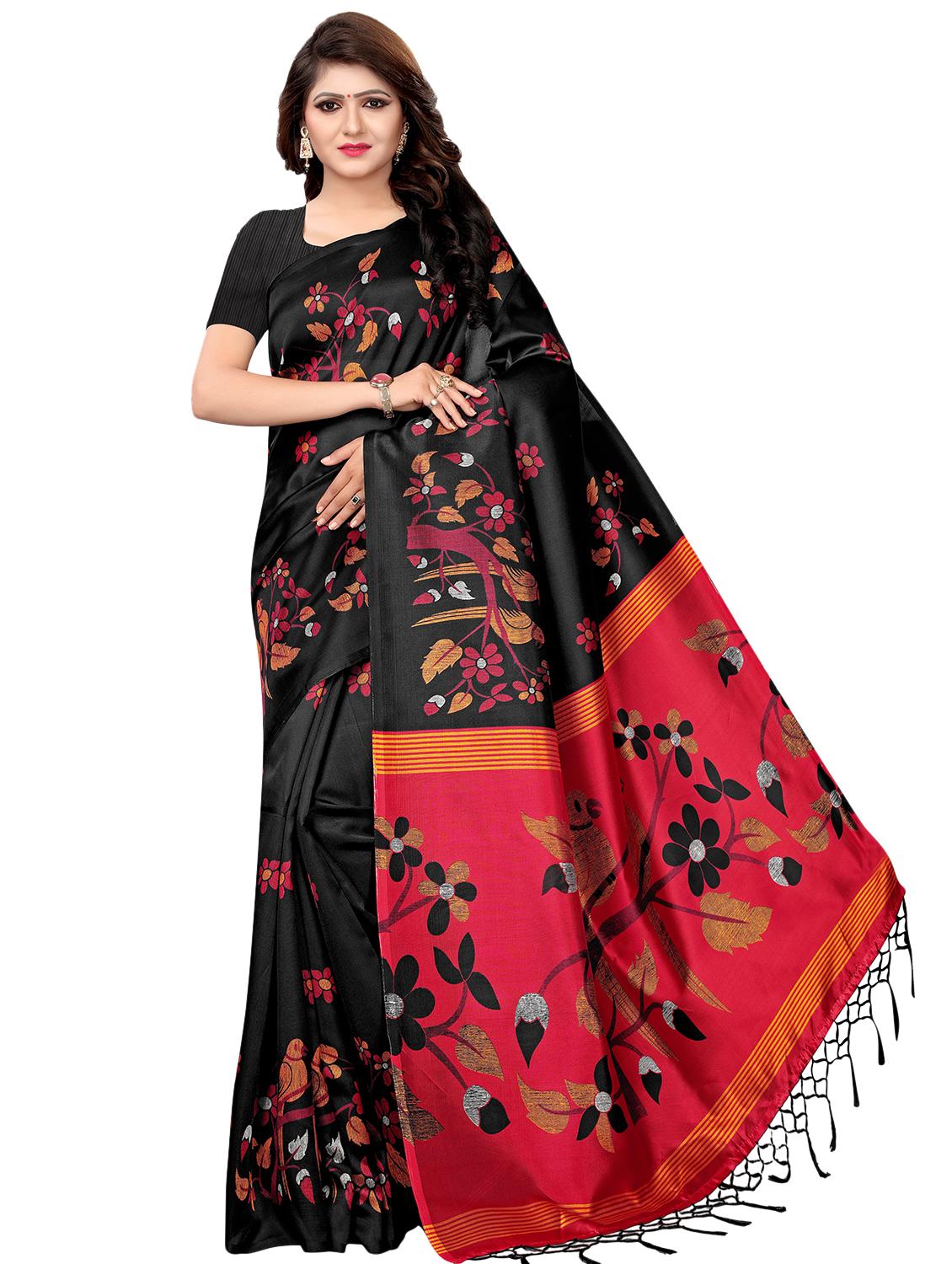 kalamkari printed mysore silk saree with blouse - 16387911 -  Zoom Image - 0