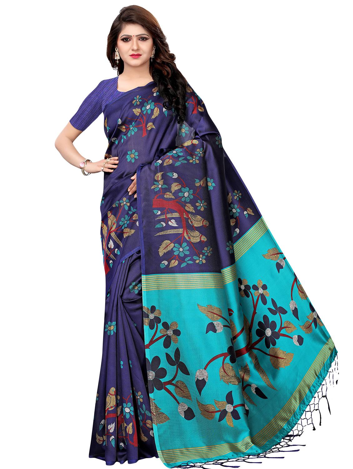 kalamkari printed mysore silk saree with blouse - 16387914 -  Zoom Image - 0