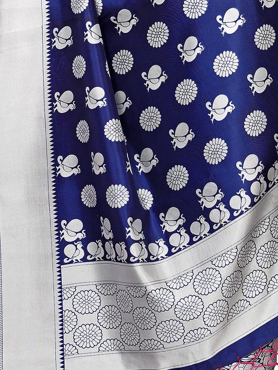 kalamkari printed mysore silk saree with blouse - 16387919 - Standard Image - 3