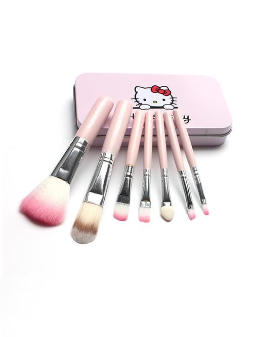 hello kitty (set of 7) makeup brushes(pink) - 16390518 -  Standard Image - 0