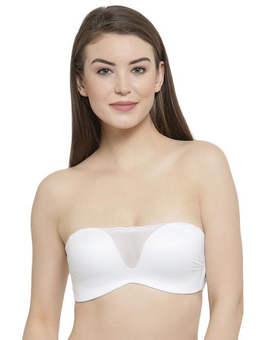 styled back mesh inserted tube bra - 16396945 - Standard Image - 0