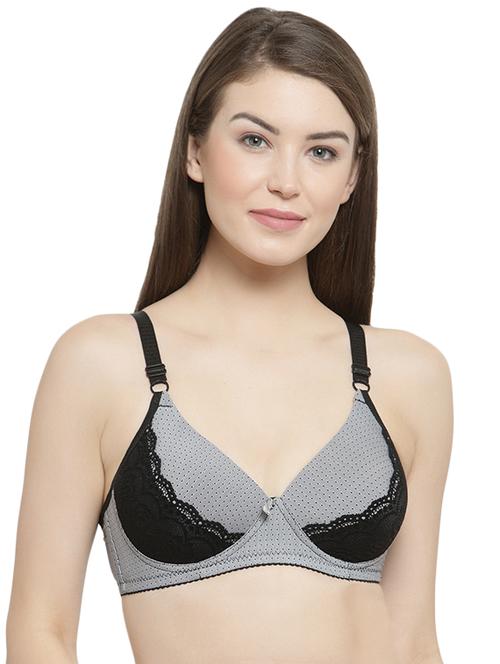 polka dotted contrast laced bra - 16396951 -  Standard Image - 0