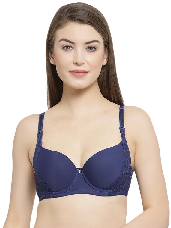 floral laced t-shirt bra - 16396955 -  Zoom Image - 0