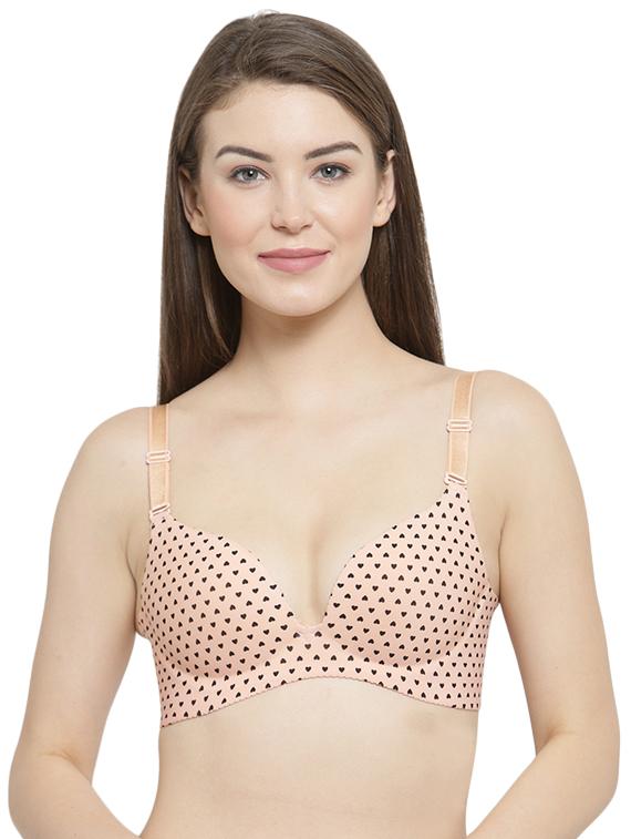 heart printed t-shirt bra - 16396956 -  Zoom Image - 0