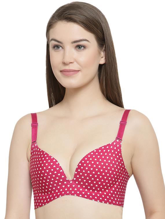 heart printed t-shirt bra - 16396959 - Zoom Image - 0