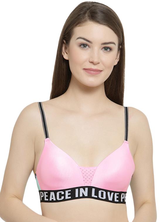 styled back color block t-shirt bra - 16396960 -  Zoom Image - 0