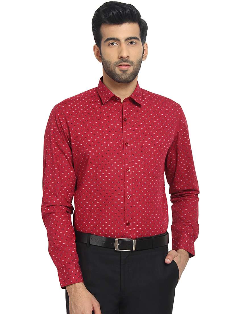 mens micro print casual shirt - 16399599 -  Zoom Image - 0