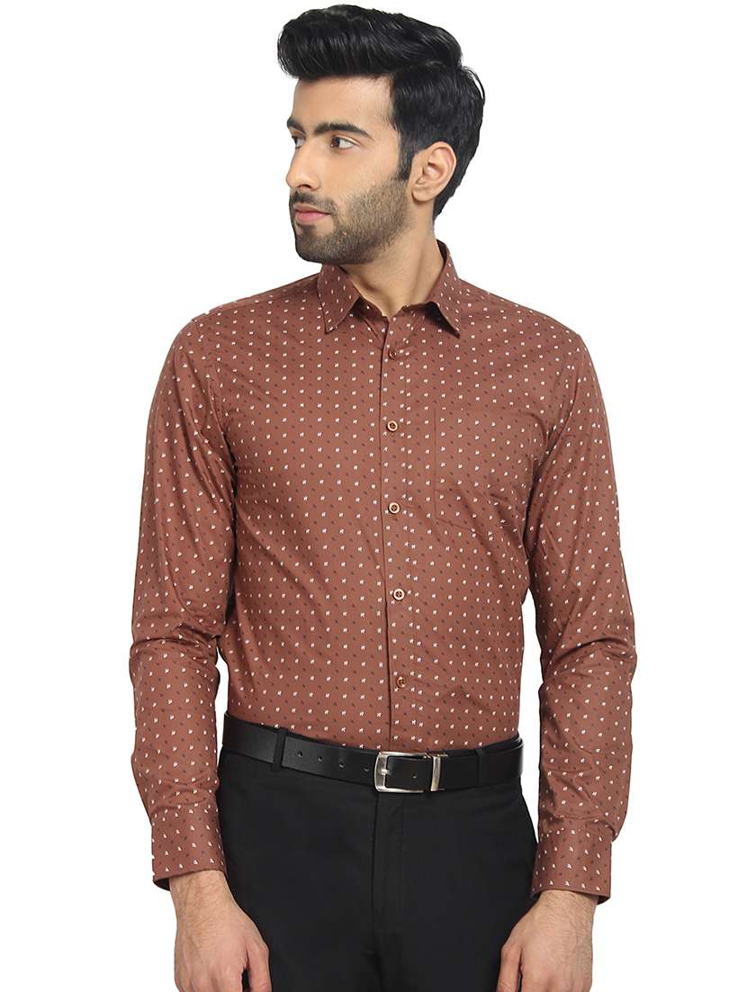 mens micro print casual shirt