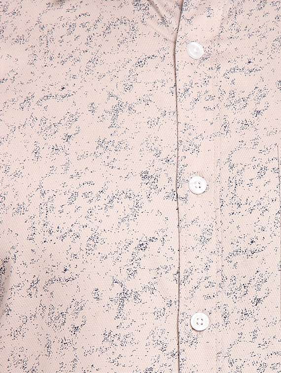 beige printed casual shirt - 16399651 - Standard Image - 3