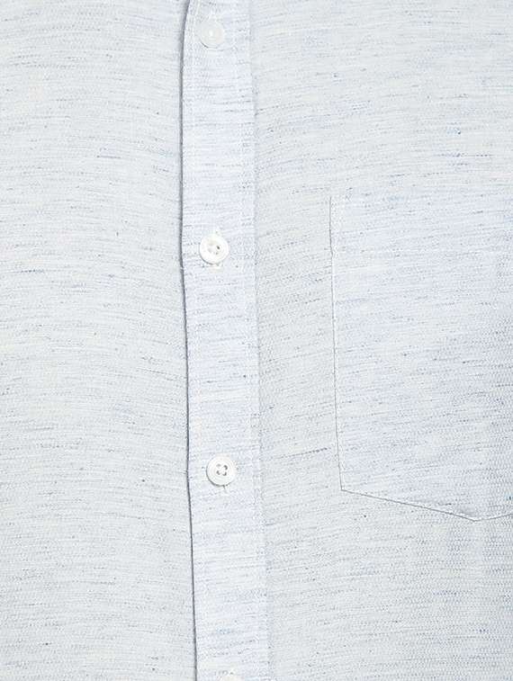 grey solid formal shirt - 16399658 - Standard Image - 3