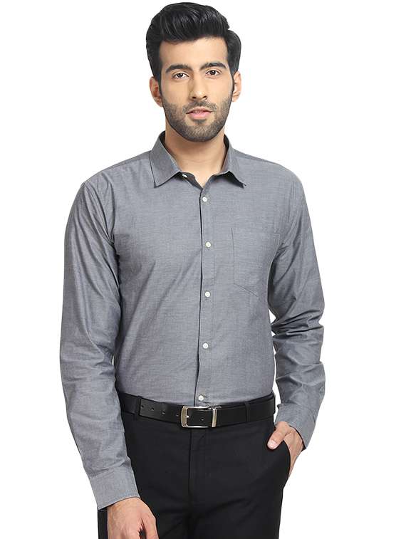 mens solids formal shirt - 16399667 - Zoom Image - 0