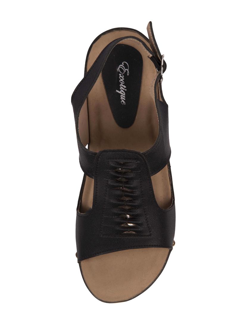 black back strap sandals - 16401749 - Standard Image - 3