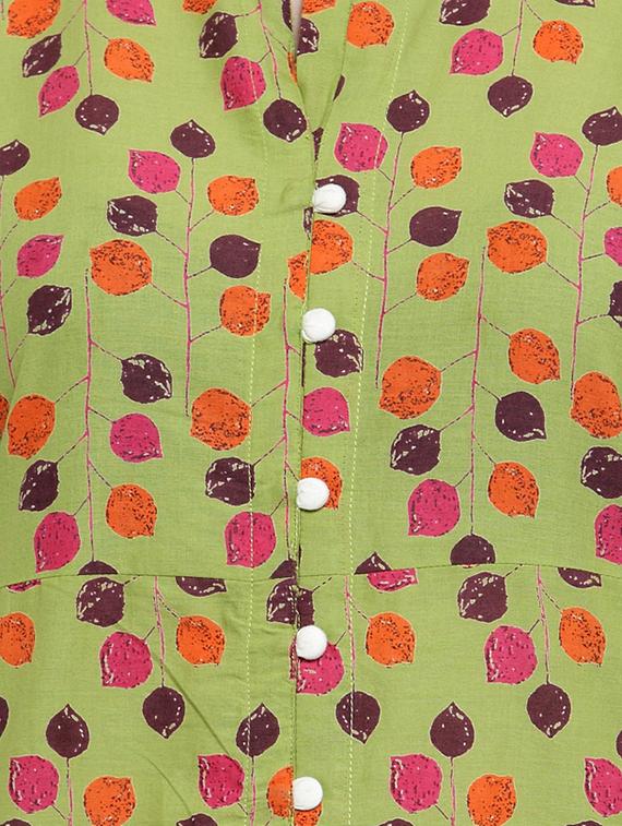 floral printed high slit kurta - 16401902 - Standard Image - 3