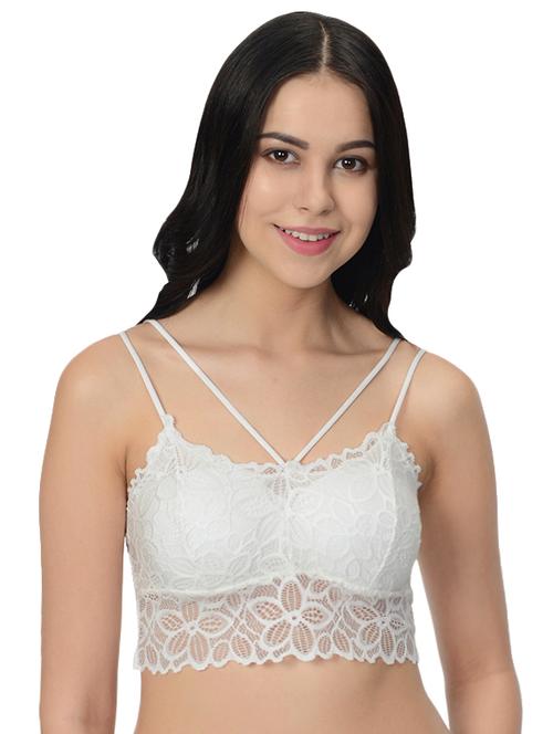 floral laced lightly padded bralette - 16403276 -  Standard Image - 0