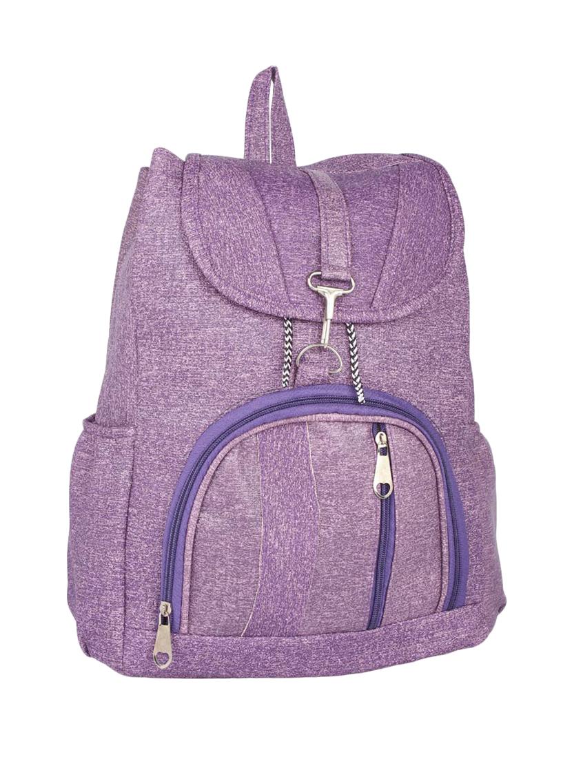 purple leatherette (pu) regular backpack - 16404275 -  Zoom Image - 0