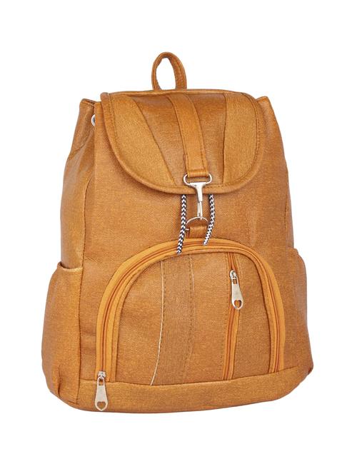 yellow leatherette (pu) regular backpack - 16404276 - Standard Image - 0