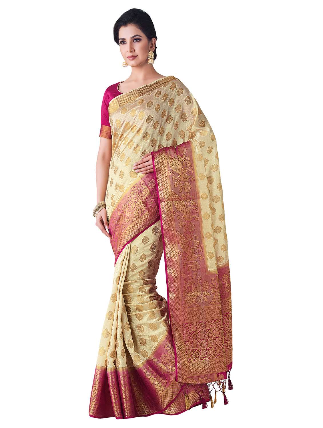 self-design kanjivaram saree