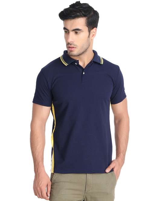 navy blue taped t-shirt - 16406839 -  Standard Image - 0