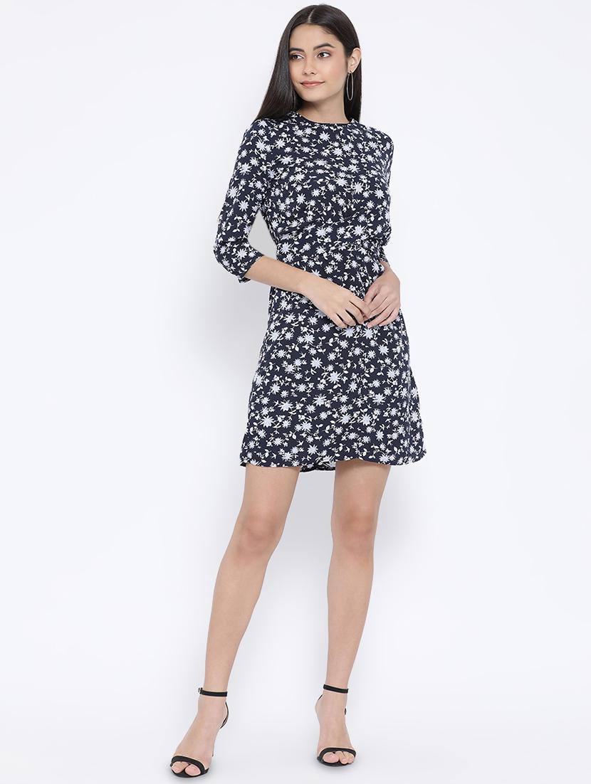 tie knot back floral sheath dress - 16406943 - Standard Image - 3