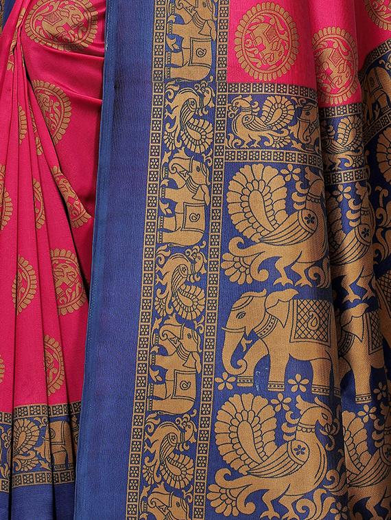 kalamkari printed mysore silk saree with blouse - 16410054 - Standard Image - 3