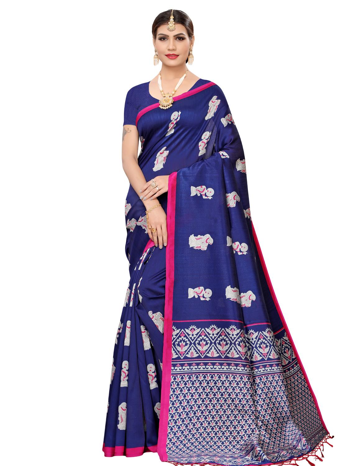 kalamkari printed mysore silk saree with blouse - 16410058 -  Zoom Image - 0