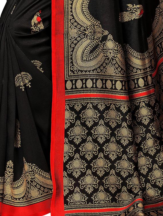 kalamkari printed mysore silk saree with blouse - 16410065 - Standard Image - 3