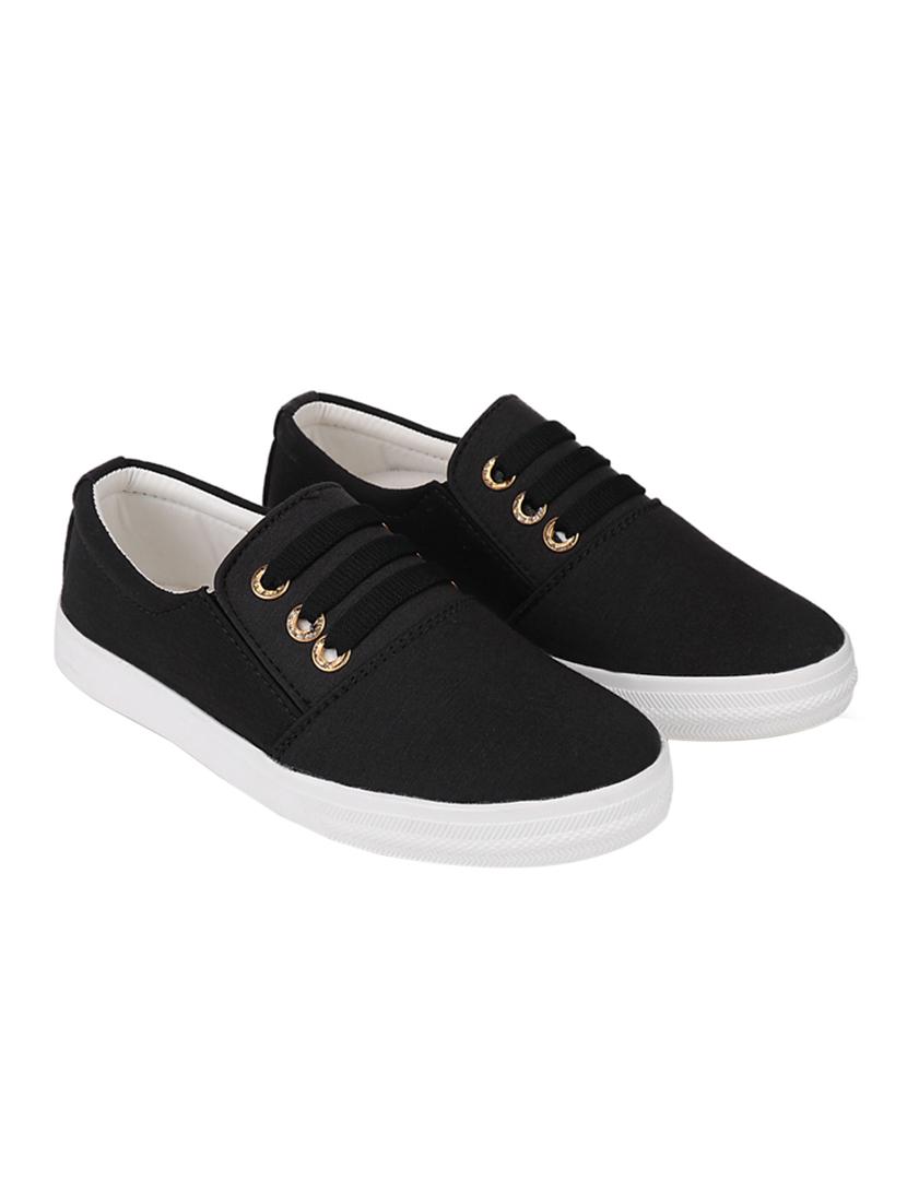 black slip on casual shoes - 16416464 - Standard Image - 3