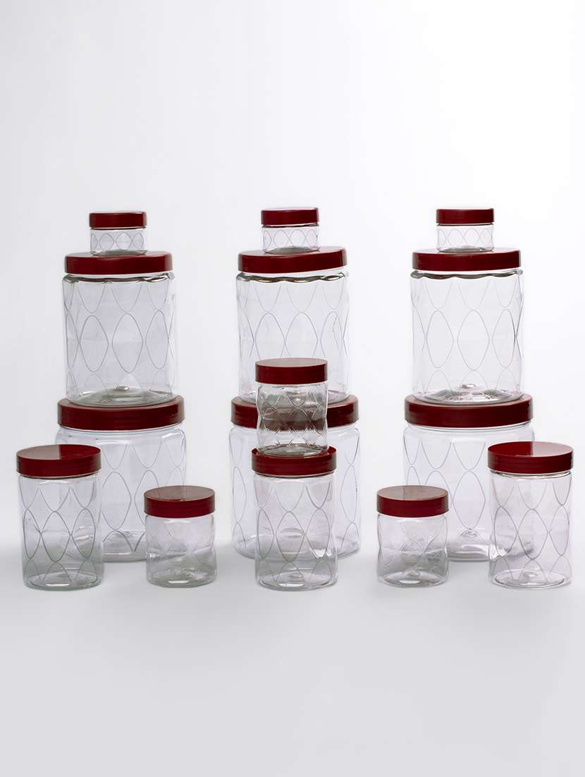 plastic jars container with cap  (set of 15)  - 16416876 -  Zoom Image - 0