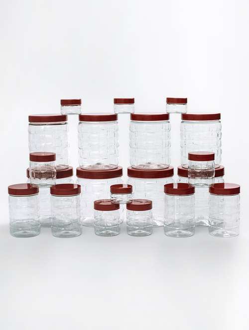  checkers jars plastic container with brown cap  (set of 20)  - 16416878 -  Standard Image - 0