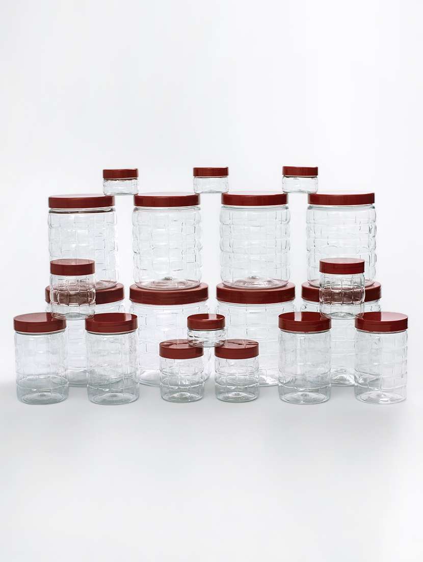  checkers jars plastic container with brown cap  (set of 20)  - 16416878 -  Zoom Image - 0