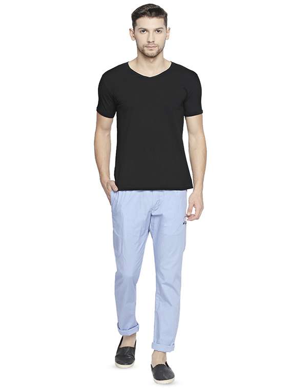 light blue cotton pyjamas - 16418967 - Standard Image - 3